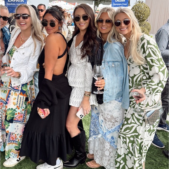 Floral Green and White Maxi Dress - Picture 5 of 5